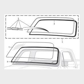 Gummiliste til l�seliste GM truck 1975 til 1991 (D848 - WRC848 - WBL848 - WCR848) Windshield Molding