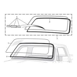 Gummiliste til lseliste GM truck 1975 til 1991 (D848 - WRC848 - WBL848 - WCR848) Windshield Molding