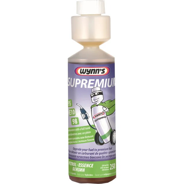 Wynns Supremium Petrol 250ML, Opgradere kvaliteten af alm. benzin eller E10-brndstof til premium