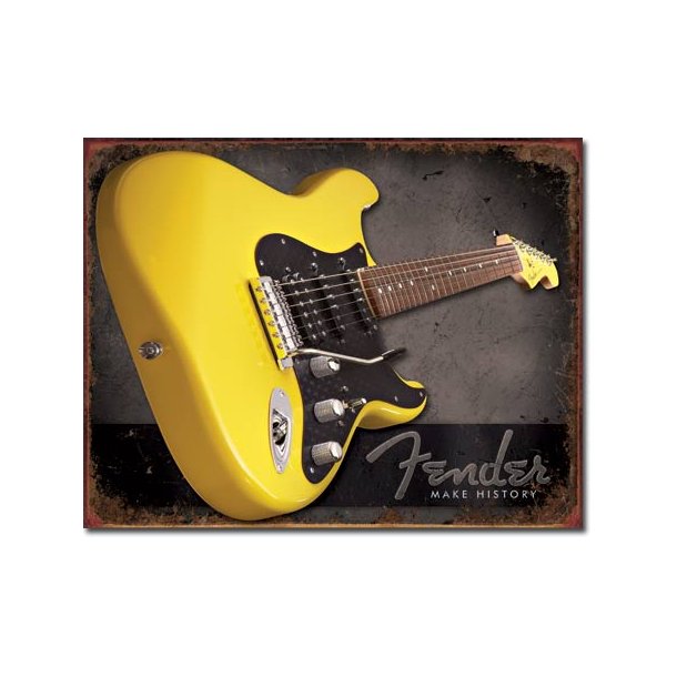 Metalskilt Fender guitar