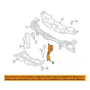 Deflector ved kler venstre Mustang 2010 til 2012