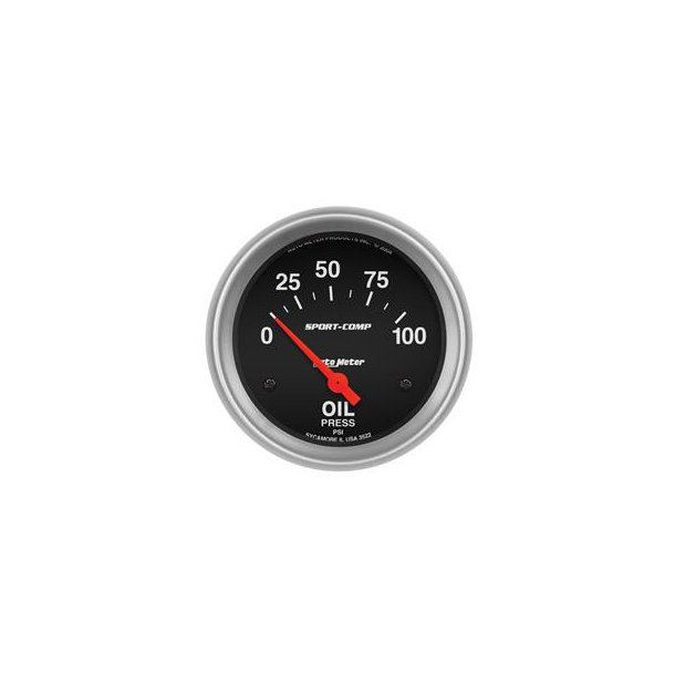 Auto Meter Sport Comp olietryksmler 2-5/8" dia. 3522