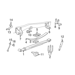 Bagfjederbeslag Ford F250/F350 1999 til 2010 (Ford 3C3Z-5798-AA)