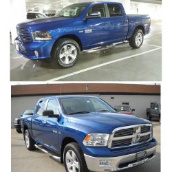 Stepbar / runningbar rustfri stl Dodge Ram Quad cab 2000 til 2009 