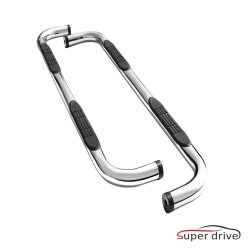 Stepbar / runningbar rustfri stl Dodge Ram Quad cab 2000 til 2009 