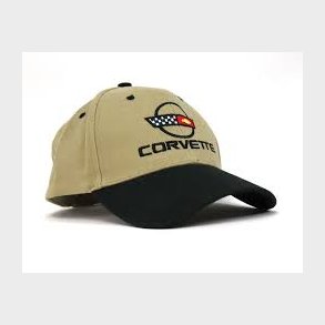Cap CORVETTE CAP. C4 1984-1996 Chevrolet Corvette Cap. Tan W/C4 Logo W/Black Rim