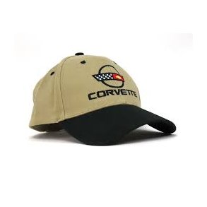 Cap CORVETTE CAP. C4 1984-1996 Chevrolet Corvette Cap. Tan W/C4 Logo W/Black Rim