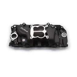 Indsugningsmanifold 'Black Coated' Edelbrock Chevrolet V8 Big-Block 1966 til 2000 (21613)