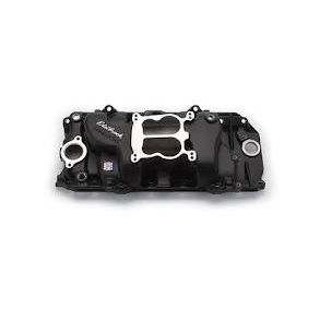 Indsugningsmanifold 'Black Coated' Edelbrock Chevrolet V8 Big-Block 1966 til 2000 (21613)