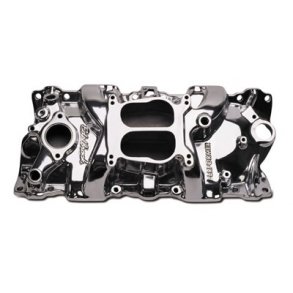 Indsugningsmanifold Poleret Edelbrock Chevrolet V8 Small-Block 1955 til 1986 (21011)