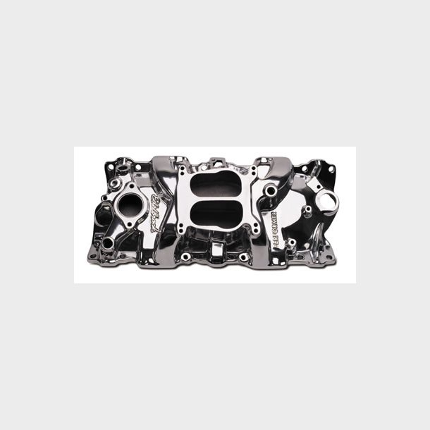 Indsugningsmanifold Poleret Edelbrock Chevrolet V8 Small-Block 1955 til 1986 (21011)