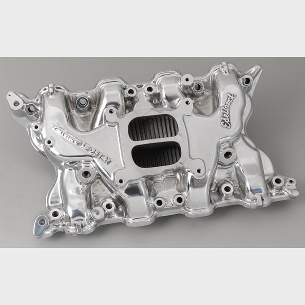 Indsugningsmanifold Poleret Edelbrock Performer Ford V8 351" Cleveland 4V 1970 til 1974 (26651)
