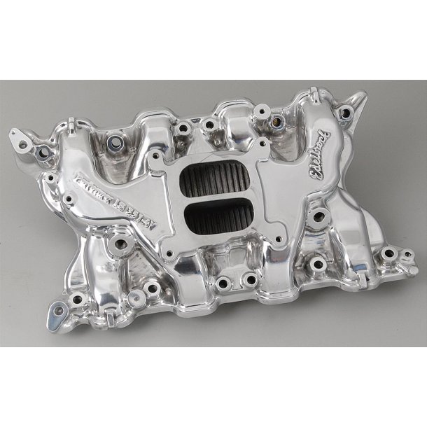 Indsugningsmanifold Poleret Edelbrock Performer Ford V8 351" Cleveland 4V 1970 til 1974 (26651)