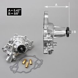 Vandpumpe Poleret Performance Edelbrock Ford V8 S/B 1965 til 1969 (8846)