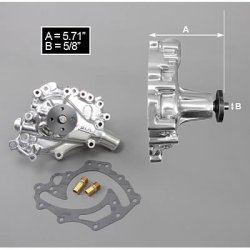 Vandpumpe Poleret Performance Edelbrock Ford V8 351 Cleveland 1970 til 1979 (8849)