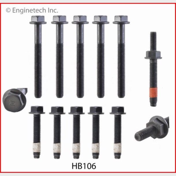 Topbolts�t til et topstykke Ford S/B V8 1961 til 2002 (Enginetech HB106)