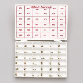 Dysest (72 stk.) til Holley karburatorer, fra strrelse nummer 64 til 99 'Metring Jets'