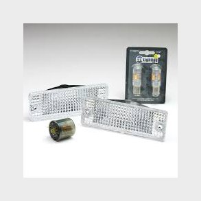 Blink/parkeringslygtes�t klart glas m/led. p�rer og blinkrel� Pontiac Fiero 1984 til 1988