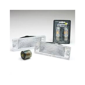 Blink/parkeringslygtest klart glas m/led. prer og blinkrel Pontiac Fiero 1984 til 1988