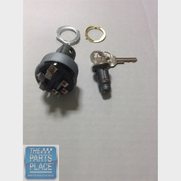 T�ndingskontakt m/6 stikben og l�s m/2 n�gler Pontiac GTO / Lemans 1966 til 1967 (EL2038G)