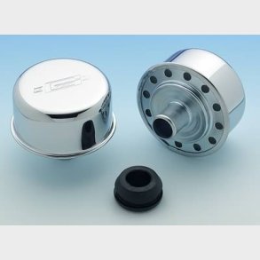 Ventild�ksel Breather chrome uden studs (Mr. Gasket 2057 - 2068)