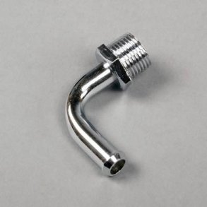 Fuel fitting Chrome til karburator med 3/8