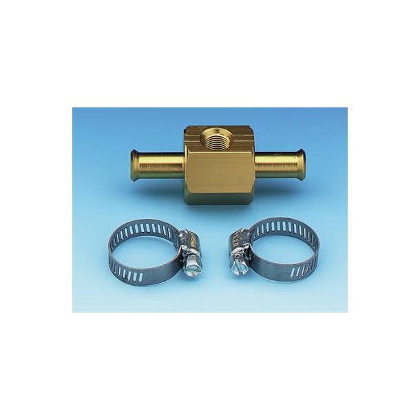 Fuel fitting T-block 3/8" slange str. + 1/8" NPT (2975)