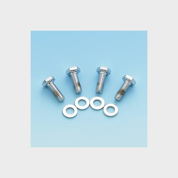 Ventild�ksel bolts�t chrome, s�t med 4  bolte  (Mr. Gasket Valve Cover Bolt Kits 5019)