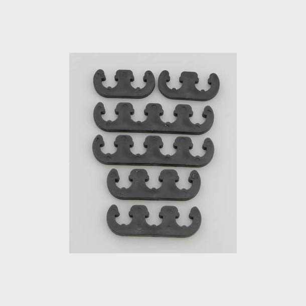 T�ndkabel holder i sort plast til 7mm. &amp; 8mm. kabler (Mr Gasket 9728)