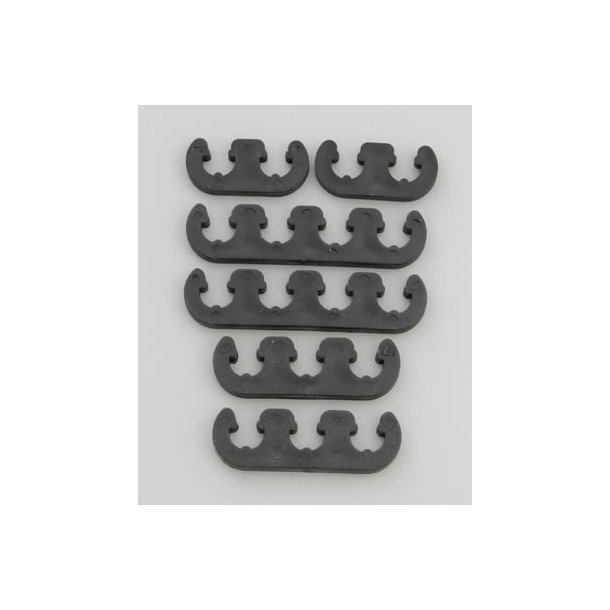 Tndkabel holder i sort plast til 7mm. &amp; 8mm. kabler (Mr Gasket 9728)