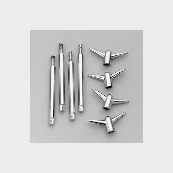 Ventild�ksel bolts�t chrome 1/4-20" gevind. S�t m. 4 stk. (Mr Gasket 9824)