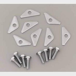 Ventild�ksel 'clamps med bolte' chrome (Mr. Gasket 9887)