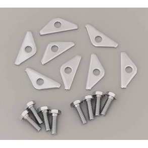 Ventildksel 'clamps med bolte' chrome (Mr. Gasket 9887)