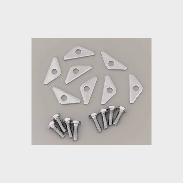 Ventild�ksel 'clamps med bolte' chrome (Mr. Gasket 9887)