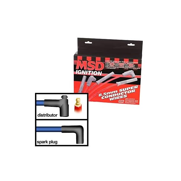 Tndkabel st universal MSD Ignition 8,5mm. med 90 graders tndrrshtte