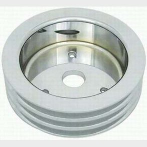 Remskive nederst m. 3 spor Poleret Alu Chevrolet S/B kort vandpumpe