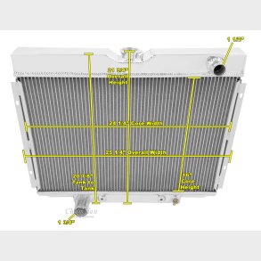 K�ler aluminium m/oliek�ler Ford Mustang m.m. 1967 til 1970 (WH379)