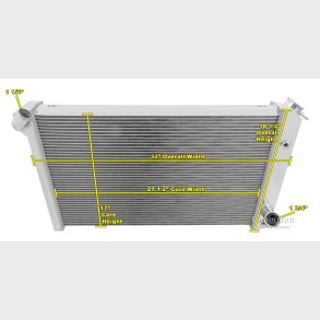 K�ler alu. Corvette C3 1973 til 1982 uden exp. Aluminum Performance 3 Row (CC478 - CH240)