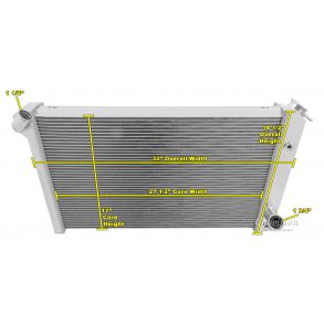 Kler alu. Corvette C3 1973 til 1982 uden exp. Aluminum Performance 3 Row (CC478 - CH240)