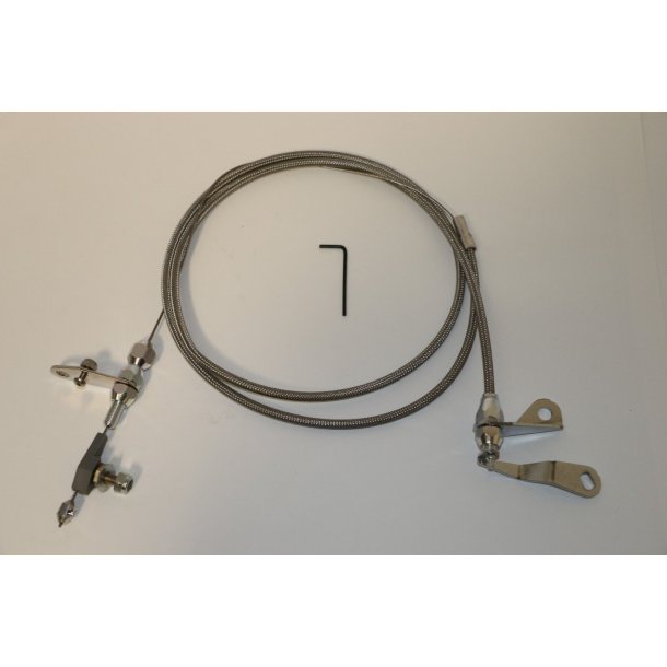 Kickdown kabel st incl. beslag til Ford C4 gearkasse  (RPC R5100) Flexible Ford C-4 Kickdown Cable