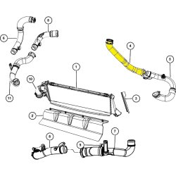 Turbotrykslange Dodge Caliber m.m. 2006 til 2014 (Mopar 04891705AC)