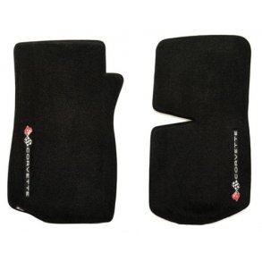 Bundm�tte s�t sort m. logo for. Corvette 1968 til 1982 (Lloyd Mats 3152000) Loop Black Floor Mats