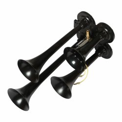 Horn s�t tog horn - Air Compressor 150 PSI 3 Liter 12V With 4 Trumpet Chrome Train Air Horn 