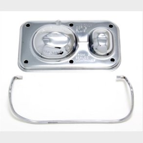 Chrome l�g til bremsehovedcylinder 2 kreds GM 1967 til 1980 (RPC R9101 - Trans-Dapt 9101 - 5271)