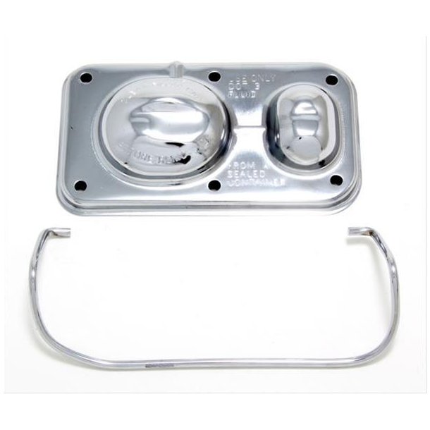 Chrome lg til bremsehovedcylinder 2 kreds GM 1967 til 1980 (RPC R9101 - Trans-Dapt 9101 - 5271)